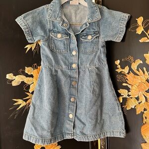 Denim Blue Kids Jacket Dress 100 cotton